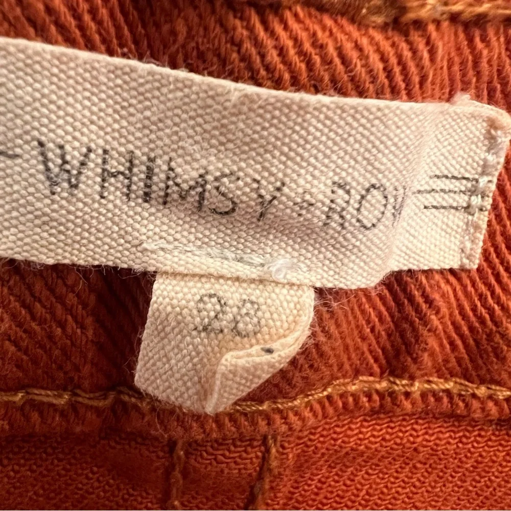 WHIMSY + ROW Flora Crop Wide Leg Pant in Rust Size 26/28 - Picture 10 of 11